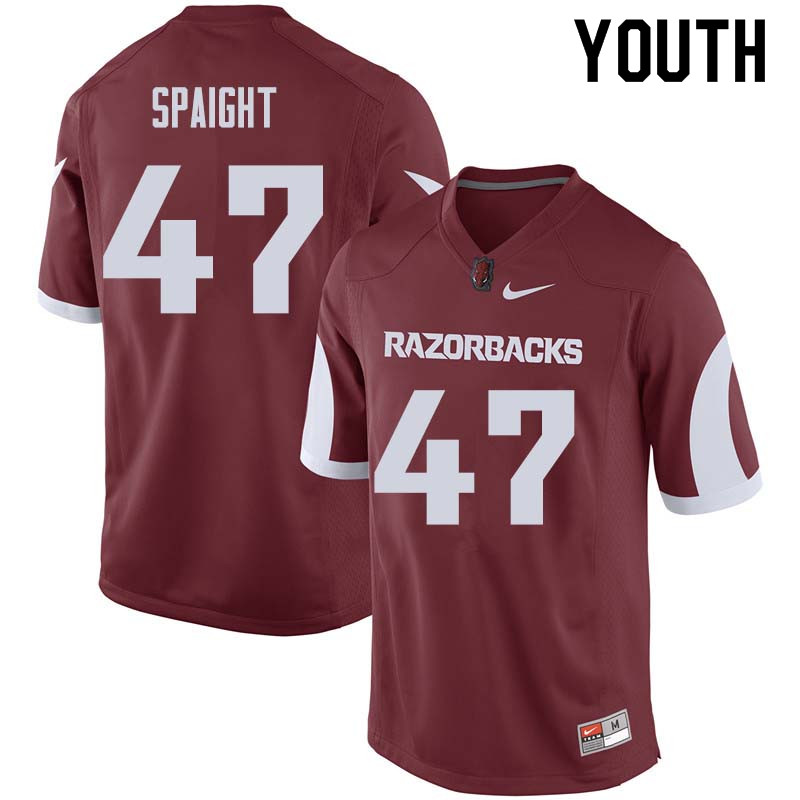 Youth #47 Martrell Spaight Arkansas Razorback College Football Jerseys Sale-Cardinal